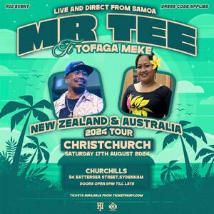 Mr Tee ft Tofaga Meke - NZ Tour 2024 - Christchurch photo