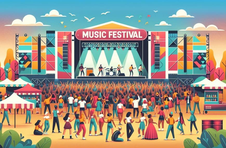 Music festival crowd